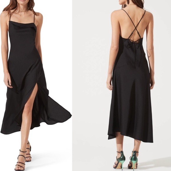 NWOT ASTR THE LABEL Cowl Slip Midi Dress S - Picture 4 of 11